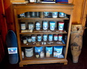 Vintage jars of Fluff on display at Durkee-Mower's Lynn headquarters.