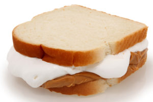 A delicious Fluffernutter sandwich.