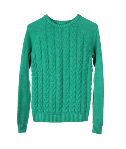 LANDS’ END Women’s Drifter Cotton Sweater in meadowland green, $59. Available at Sears, Northshore Mall, 210 Andover St, Peabody.