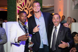 Jamie Foxx and Patriots tight end Rob Gronkowski join Varano for the opening of STRIP by Strega.